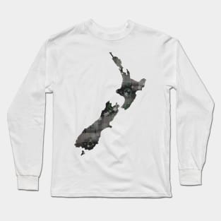 Country Silhouette - New Zealand Long Sleeve T-Shirt